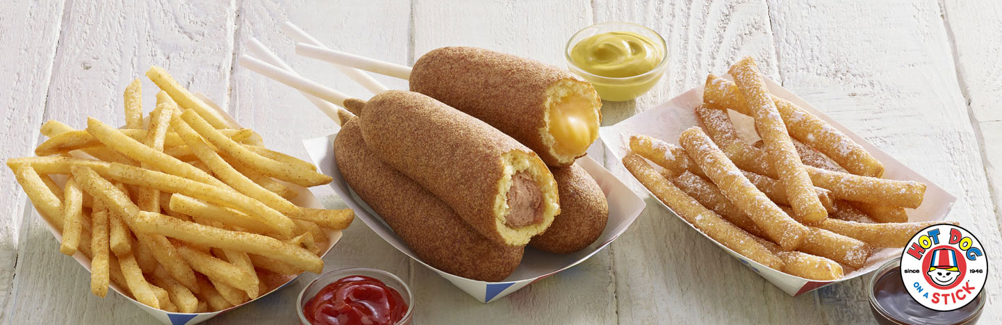 Hot Dog on a Stick sampler platter