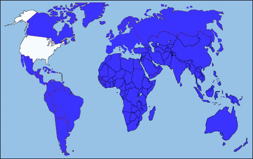 International franchise map